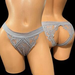 Victoria’s Secret sexy peek a boo cheekini panty gray Medium